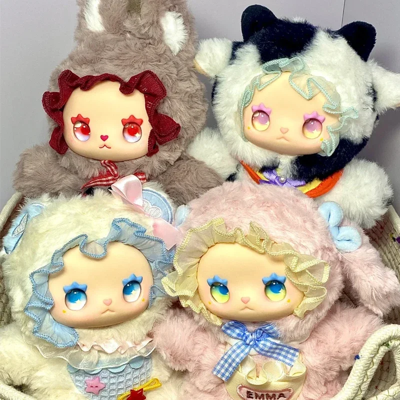 Originálna slepá škatuľka Lovely Emma Pocket Zoo Series Mystery Box Gumber Faced Doll Doll Kawaii Hray Girl Girl Cute Vianoce prekvapenie darček