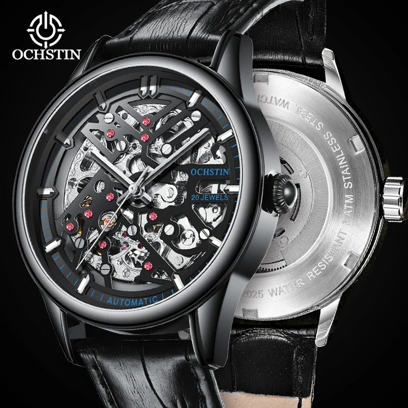Originálna značka Ochstin Watch Minimalistické mechanické hodinky s dĺžkou dizajn automatické mechanické hodinky