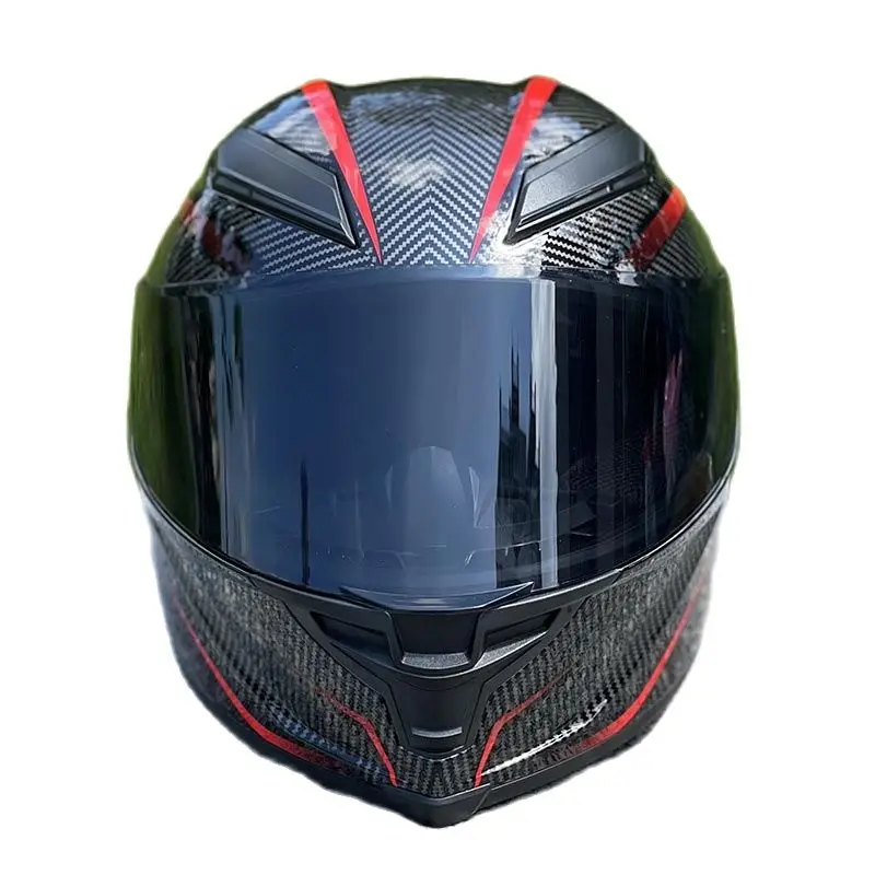 Originálna značka Čierna červená trajektória prilba Casco Motorbike Capacet Full Face Motorcycle Helma s veľkým spojlerom čierneho priezoru