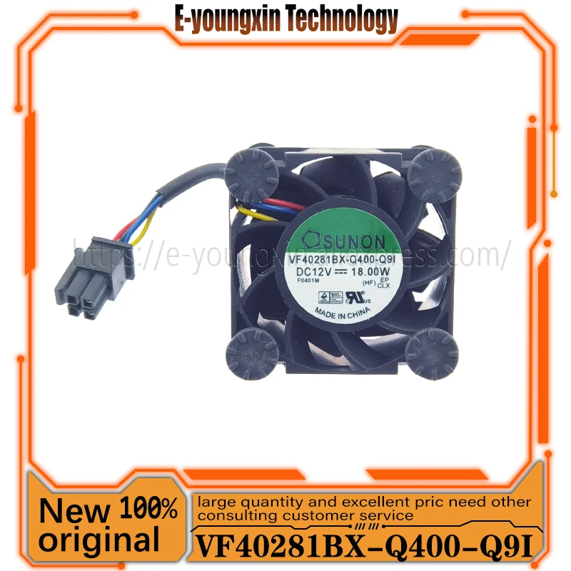 Originálne a autentické produkty VF40281BX-Q400-Q9I 18W DC12V 4028 ventilátor
