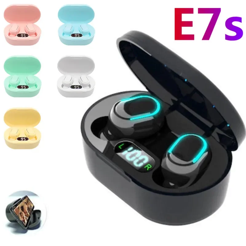 Originálne E7S Wireless Bluetooth Headset s mikrofónom LED displej pre slúchadlá pre iPhone Xiaomi Tws