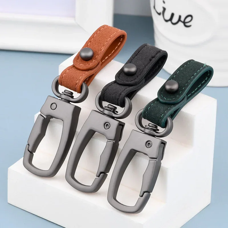 Originálne kožené kľúče ručne vyrábané autá Keyring Držiak Organizátor Odnímateľný závesný kľúče prsteň kľúča automobil Interiérové ​​príslušenstvo