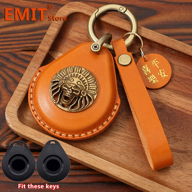 Originálne kožené motocykle Kľúčové puzdro pre Harley Davidson Softail Sportster VRSC Touring X48 883 1200 Street Glide Keychain Cover