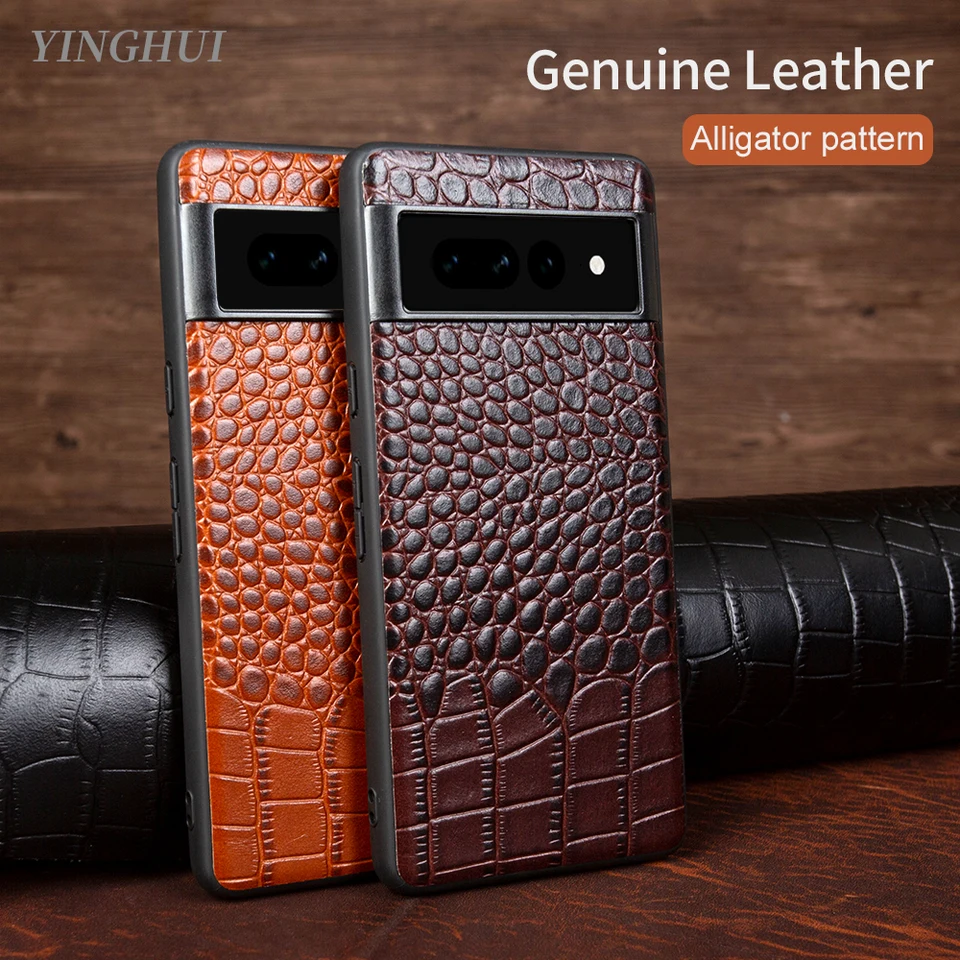 Originálne kožené puzdro pre Google Pixel 8 Pro 7a 7 6a 5 5A TELEFÓN CRAND LUXURY RUČNÉHO JEDNODUCHÉ