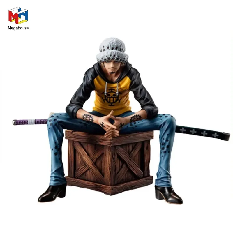 Originálne originálne megahouse popové spomienky Popyback Obrázok jeden kus 17cm Trafalgar Law PVC Anime Action Figure Model Zbierka modelu
