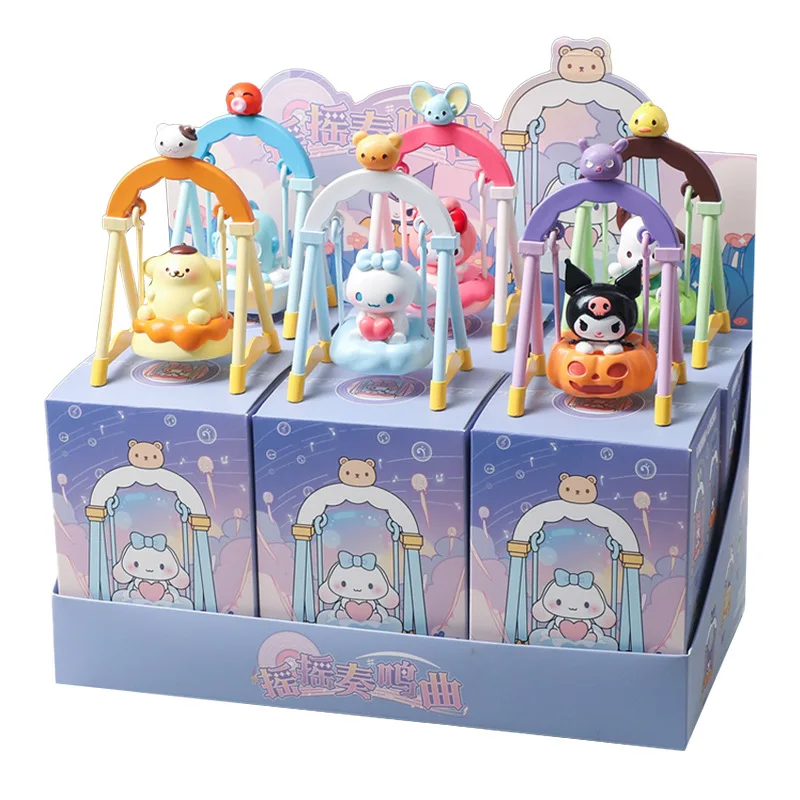 Originálne Sanrio Kuromi melódia roztomilý trasúci sa sonáta Swing Cartoon Anime Figures slepých boxov hračky Ozdobia deti narodeniny darčeky