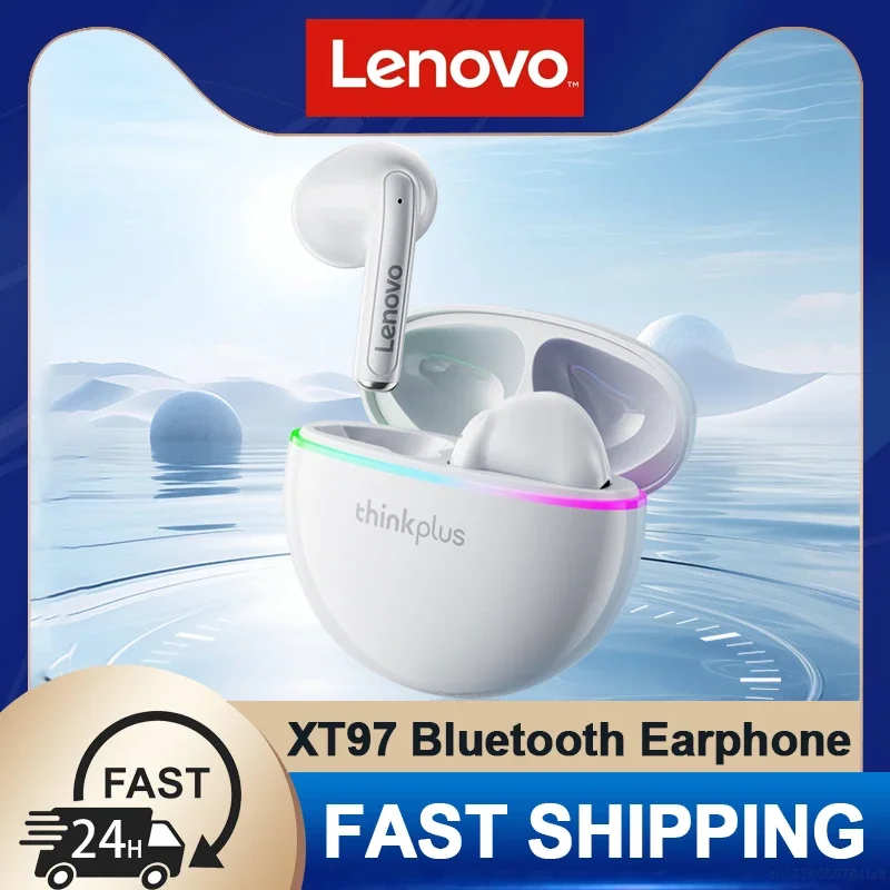Originálne slúchadlá Lenovo XT97 Tws Wireless Bluetooth 5.3 slúchadlá Hifi stereofónny dotyk športových slúchadiel HD Mic Game Music Headset