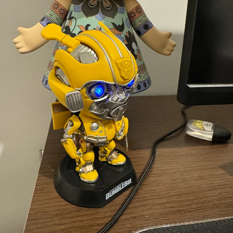 Originálne transformátory Q-Version Bobblehead Toy Bumblebee Optimus Prime Prime Action Fig Collection Model hračky Hračky Darčeky Car