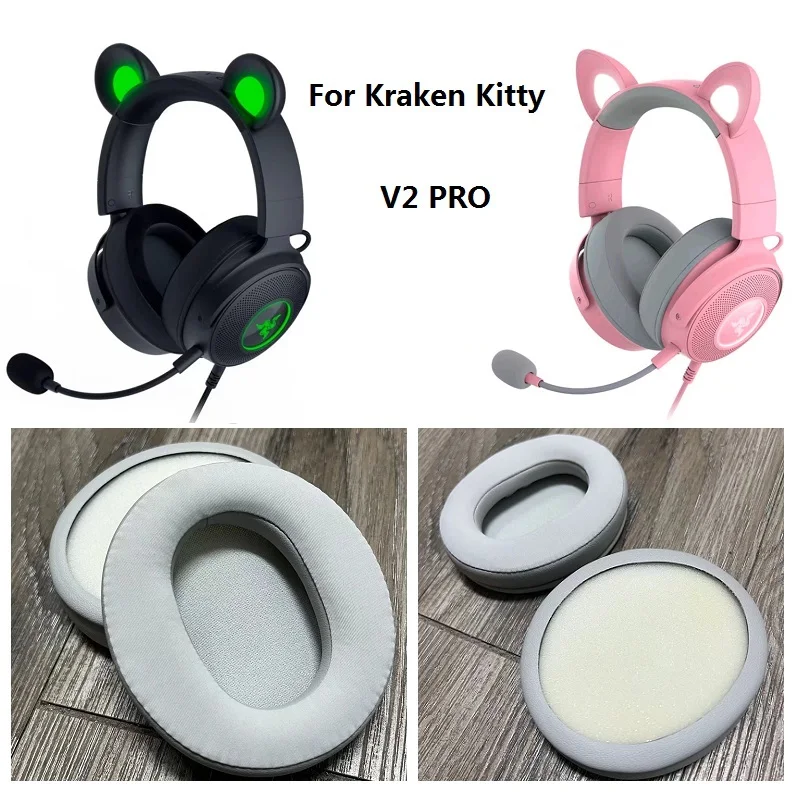 Originálne ušné vankúšiky pre Razer Kraken Kitty V2 Pro Slúchadlá náhradné ušné vankúše vankúšiky čela