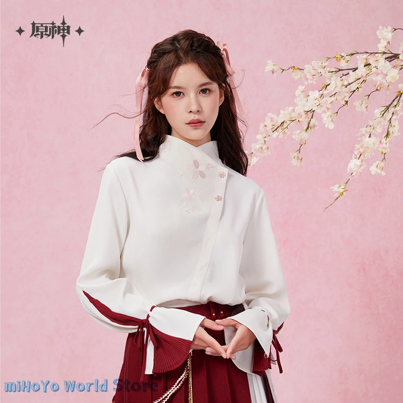 [Originálne] Yae Miko tričko Mihoyo Original Genshin Impact Yae Miko Tops téma Impress Series s dlhým rukávom Cosplay blúzka Cosplay
