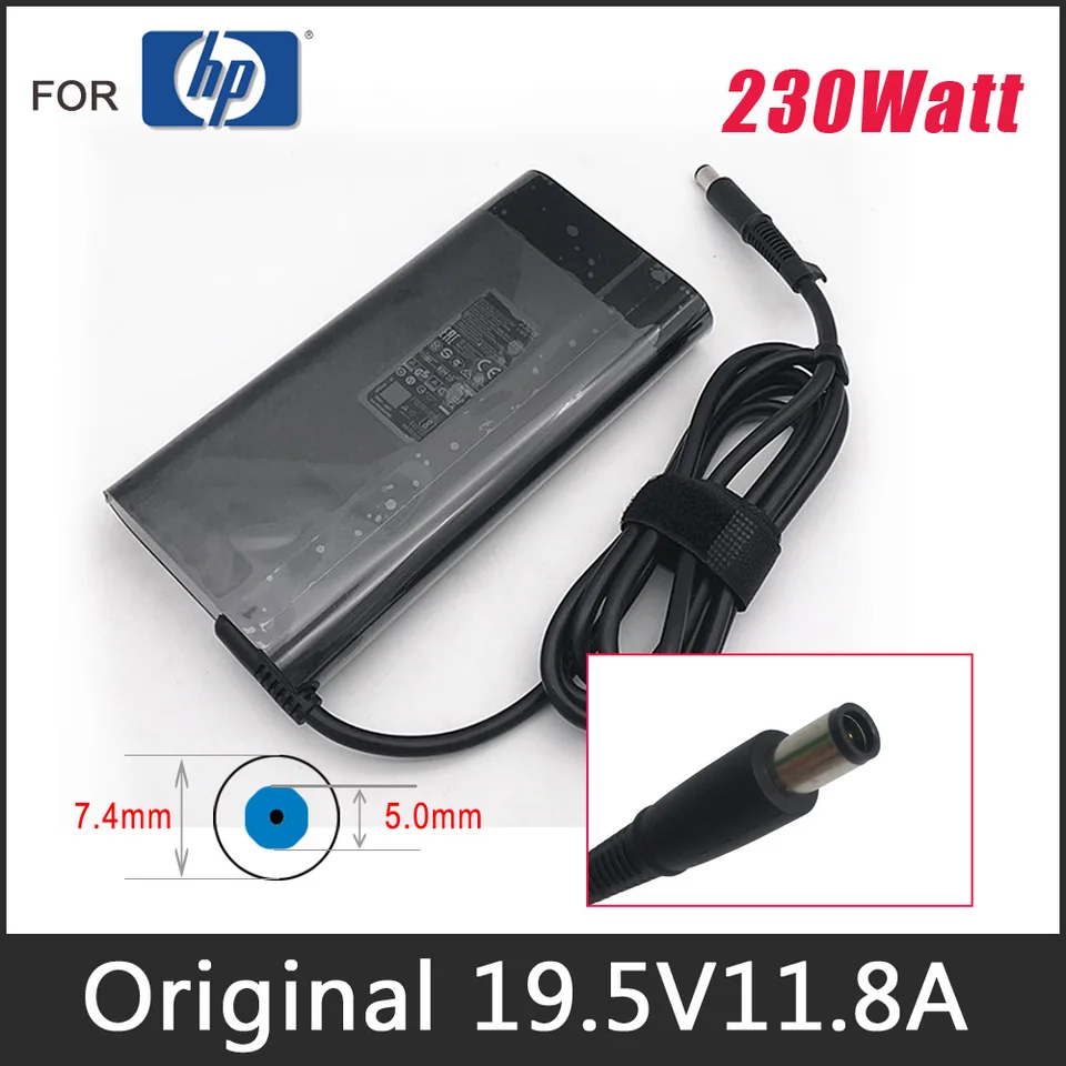 Originálny 230W AC adaptér 19,5V 11.8a pre HP OMEN 17 4K herný notebook TPN-LA10 Nabíjací napájací napájací zdroj