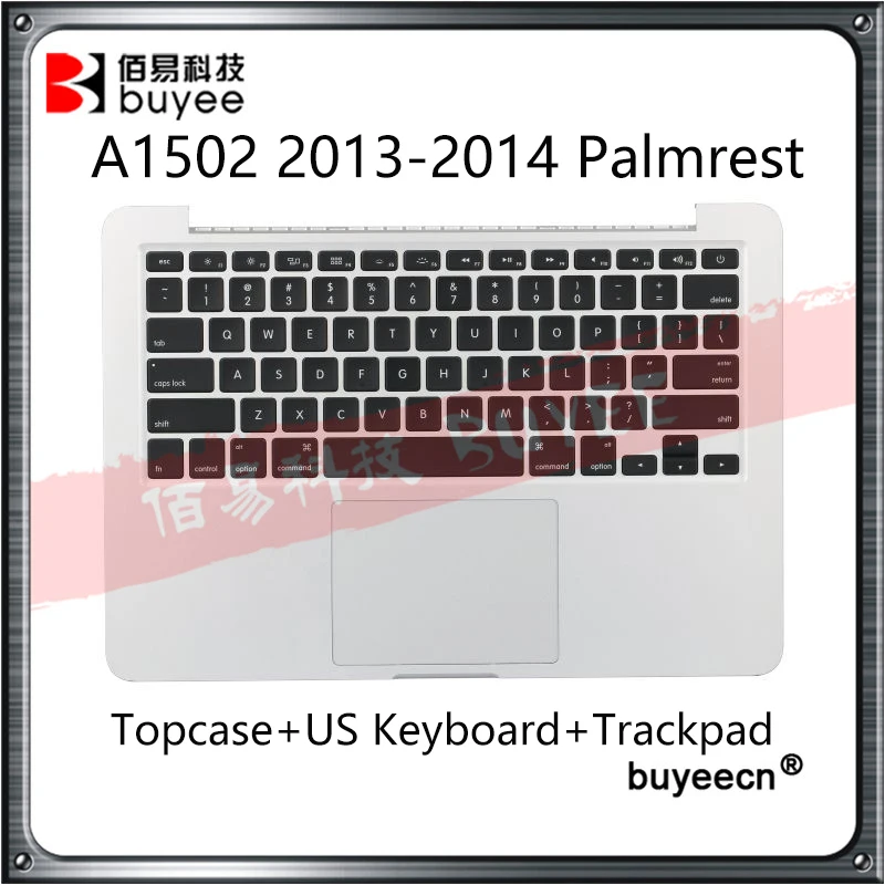 Originálny 99New A1502 Topcase pre MacBook Pro sietnicu 13 '' A1502 PALMREST TOP CASE CASE USA UK Klávesové podsvietenie s trackpad 2013 2014