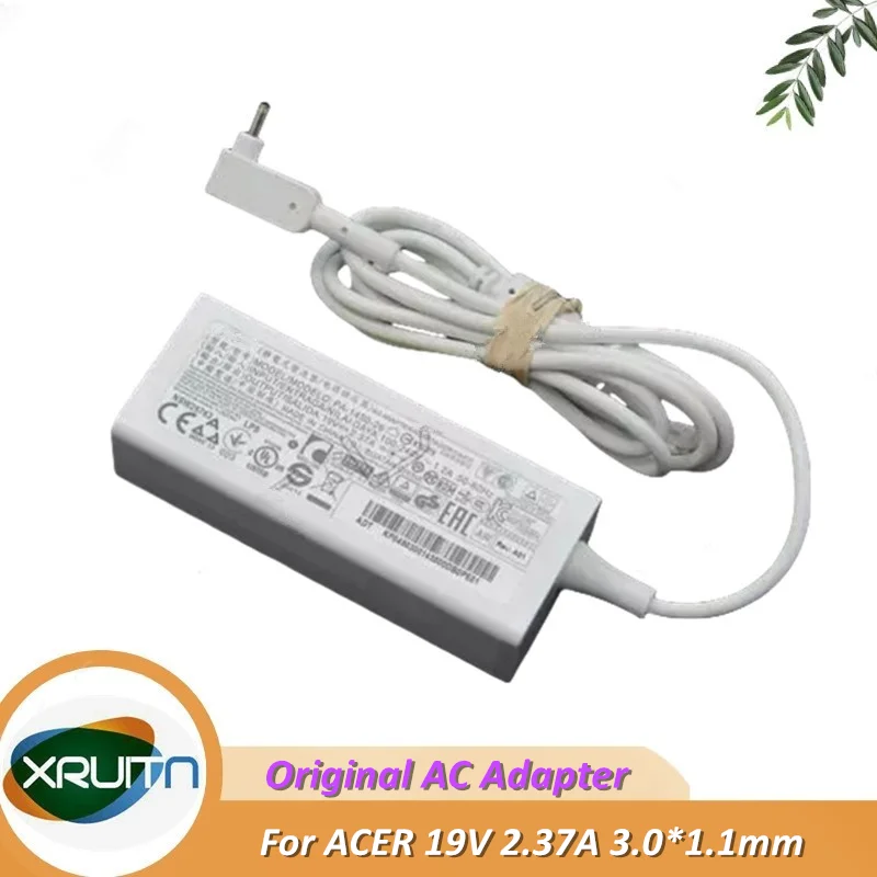Originálny A13-045N2A 19V 2.37A 45W AC adaptér nabíjačku pre ACER V3-372-77EQ Napájanie na laptop A045R025L ADP-45HE B 3,0*1,1 mmm tip