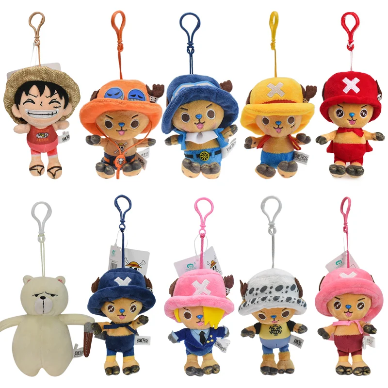 Originálny anime s jedným kusom plyšový prívesok Tony Tony Chopper Luffy Sabo turistická medveď roztomilý bábikový batoh batohové kľúče hračky