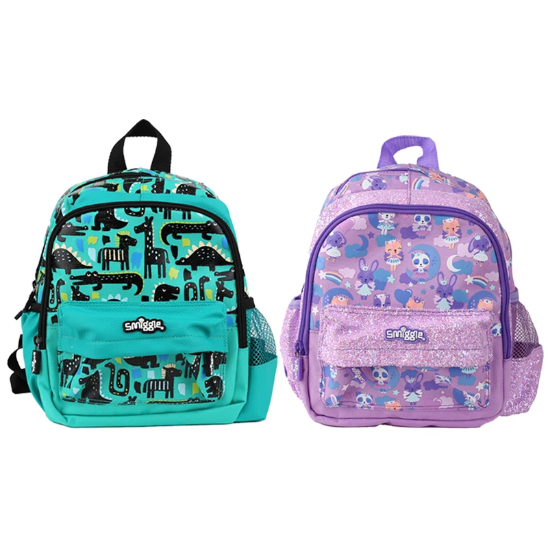Originálny austrálsky úsmev Schoolbag študent papiernictvo detských batohov študent fialová motýľ cool kawaii11 palcový darček
