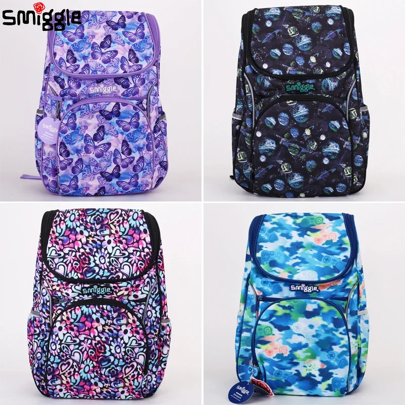 Originálny austrálsky úsmev Violet Rose, Purple Red Heart, Black Planet Light Blue Flowing Sand Flip Book Bag Student Darček