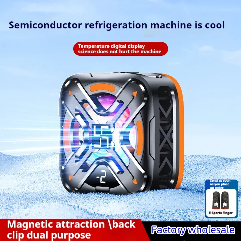 Originálny Funcooler DY26 Cooler s RGB Light Rýchly chladiaci ventilátor Cool Cool Control Ice Dock pre Android iOS