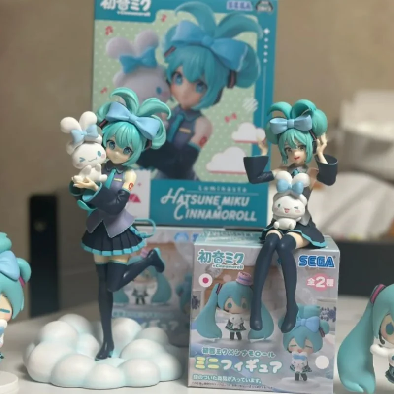 Originálny Hatsune Miku Sega Cinnamoroll Anime Periférne zberateľské modely Garážová súprava dekoratívne dekorácie Deti Kawaii Darček