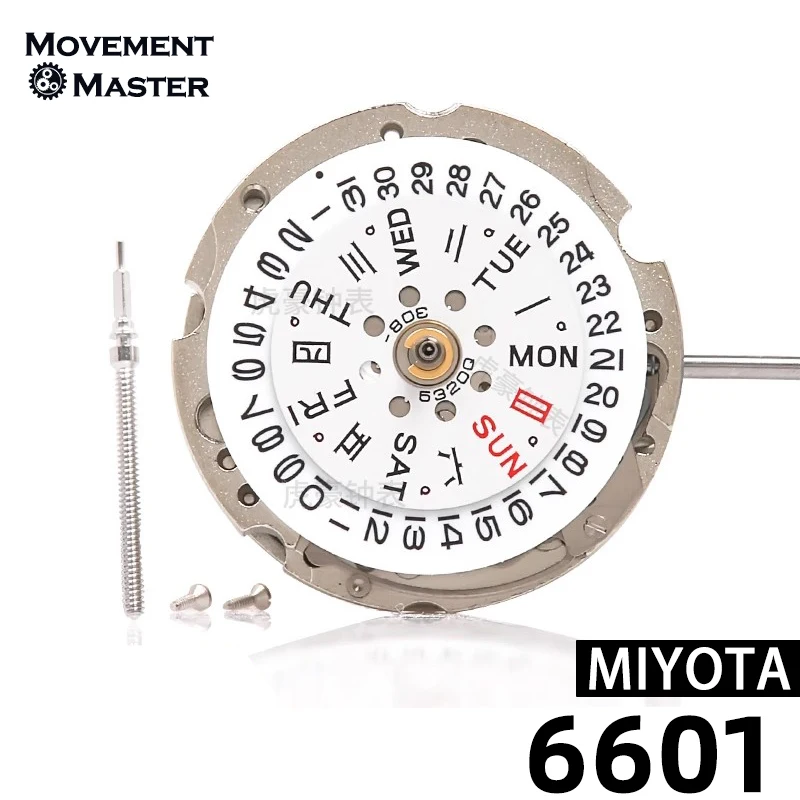 Originálny japonský Miyota 6T51 Hnutie Ženy Občianske mechanické hnutie 6601 hodinky