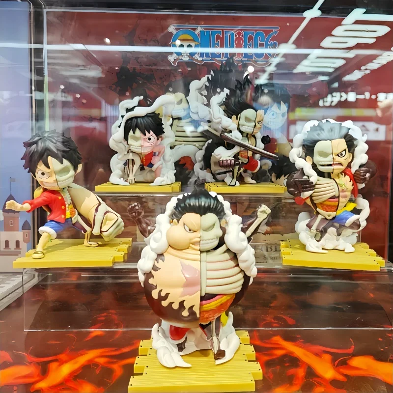 Originálny jeden kus Mighty Jaxx Šiesty polo-anatómia Luffy Series Blind Box Anime Ornaments Full-Conform Luffy Collection Displace