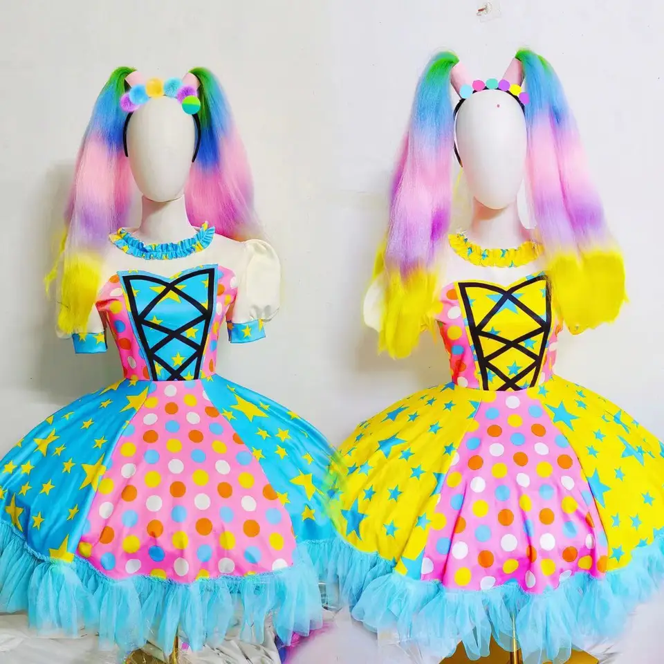 Originálny karnevalový festival Performance outfit Clown Amusement Park Parade Dancer Singer Bubble Dress Stage Party Club Show Wear