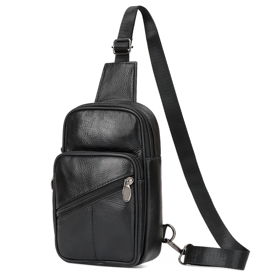 Originálny kožený krížový popruh tašky pre mužov a ženy Small Fanny Pack Phabel Batch Tach Cestoval batohový batoh