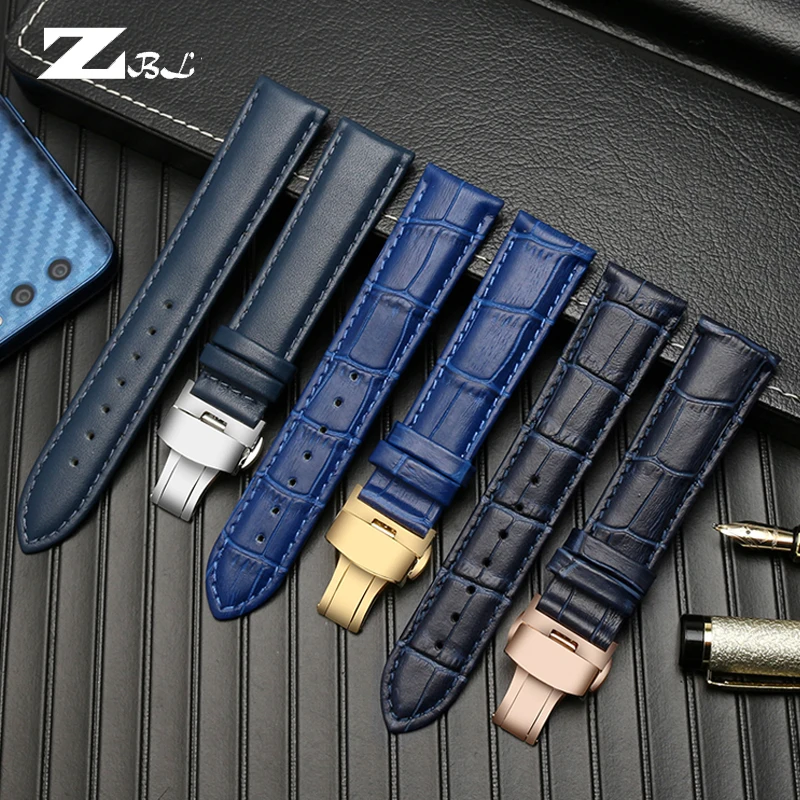 Originálny kožený náramok s modrou farbou hodiniek pre Citizen Rossini Watchband