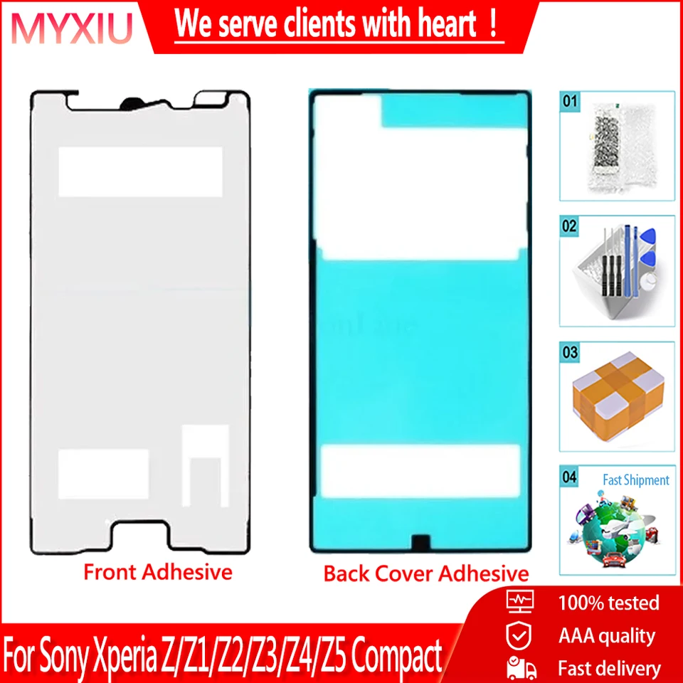 Originálny LCD zadný kryt batérie lepidla pre spoločnosť Sony Xperia Z. Z1 Z2 Z3 Z4 Z5 Xperia Z 1/2/3/4/5