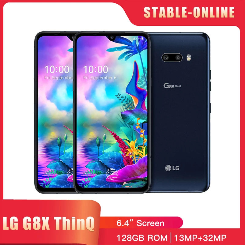 Originálny LG G8X Thinq G850UM 4G Mobilný telefón NFC 6 GB RAM 128 GB ROM 6,4 '' 12MP+13MP+32MP OCTA-CORE Android LG G8X Mobilový mobilný telefón