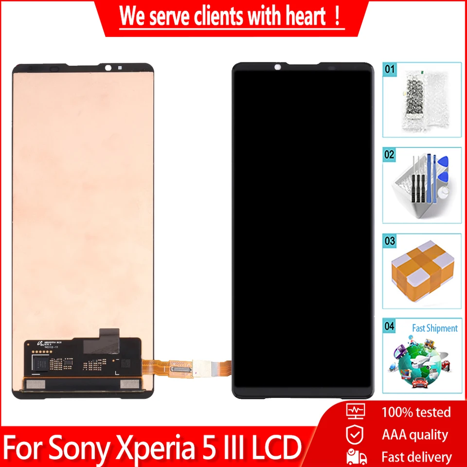 Originálny OEM pre Sony Xperia 5 III LCD Display Touch Screen X5III XQ-BQ52 XQ-BQ72 XQ-BQ42 XQ-BQ62 LCD Digitalizátor LCD