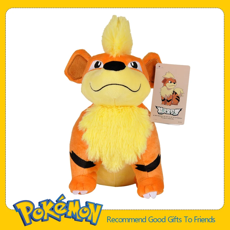 Originálny pokémon kawaii growlithe psa plnené hračky karikatúry a roztomilé plyšové bábiky Hodia vankúš k narodeninám darček pre deti priatelia chlapci