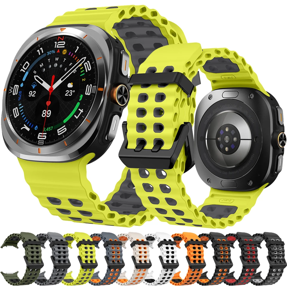 Originálny popruh pre Samsung Galaxy Watch Ultra 47 mm príslušenstvo námorné silikónové športové náramky Correa Galaxy Watch 7 Ultra Band