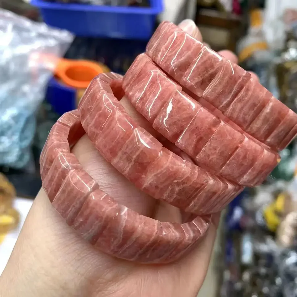 Originálny prírodný náramok z červených kameňov 9*14 mm drahokamové kúzlo Energy Elastický náramok Ženy a mužské šperky Darček