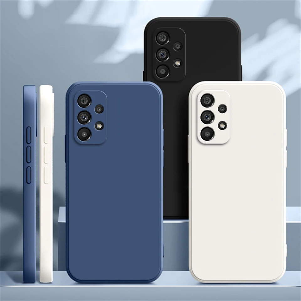 Originálny puzdro na silikónový telefón pre Samsung A32 A42 A52 A52S A72 A13 A23 A33 A53 A73 A14 A24 A34 A54 5G Ochranný kryt kamery