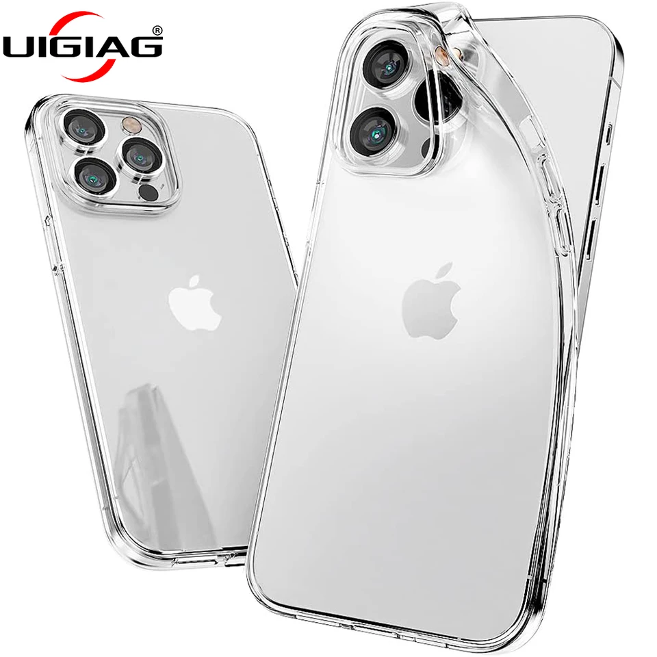 Originálny silikónový puzdro pre iPhone 15 14 plus 13 12 Mini 11 Pro Max Ultra Thin Soft Clear Gumer Shell Helly zadný kryt TPU