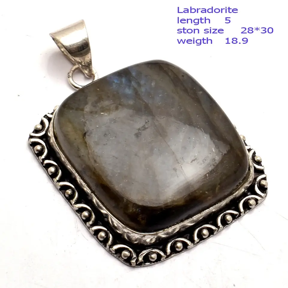 Originálny smaragd labradorit modrý topaz dendrite opál sunstone rubíj citrine jaspers strieborný coppe prívesok