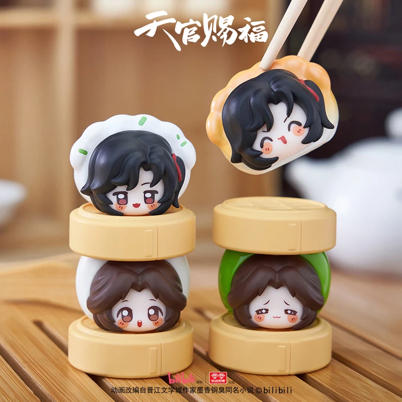 Originálny Tian Guan Ci Fu Anime Morning Tea Series Blind Box Trendy Play Blind Bag Xie Lian Hua Cheng Desktop Decoration