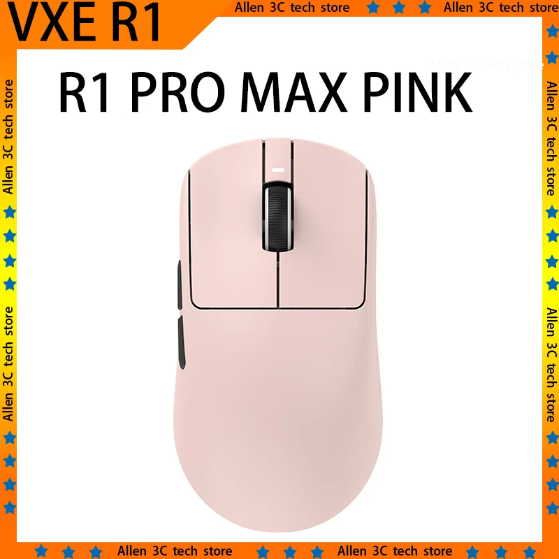 Originálny VXE Dragonfly R1 Pro Max ružová ružová bezdrôtová myš PAW3395 Smart Speed ​​X NAPOHLOŽNOSŤ Vlastné FPS Gamer PC GAMING MOSE