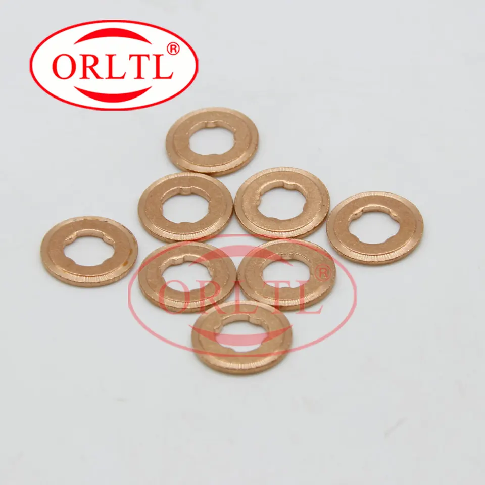 ORLTL 30 PCS 9001-850B Injektorová podložka medi 9001850b Veľkosť = 7,1*15*1,5 mm palivové vstrekovače Medený krúžok 9001 850B Hrúbka 1,5 mm