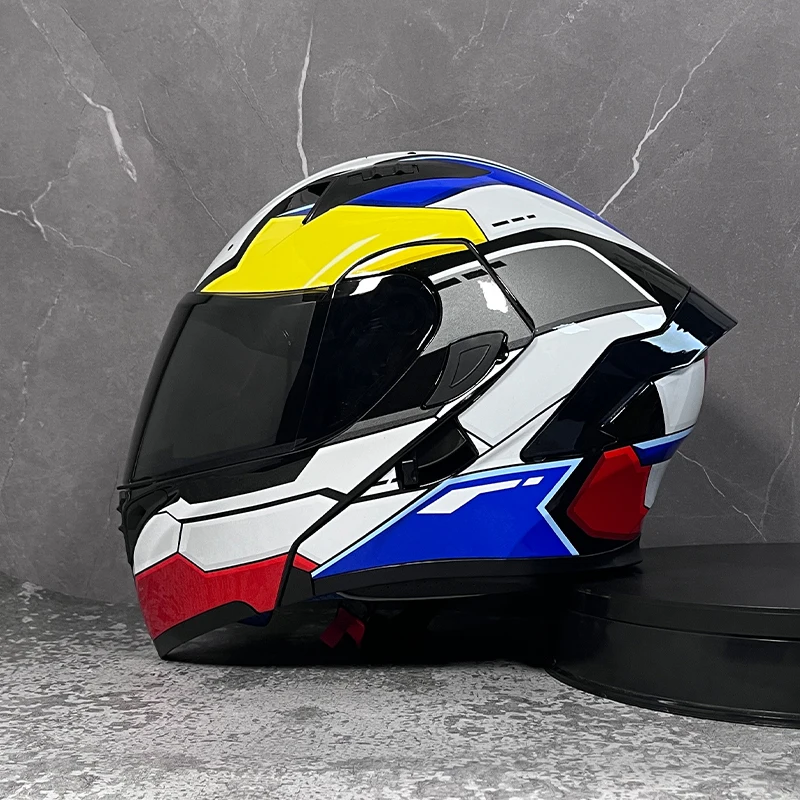 Orz-991 Modulárna Filp Up Motorcycle Helma Full Face Racing Helma Dual Visors Dot Dot schválená Motosiklet Kaskı
