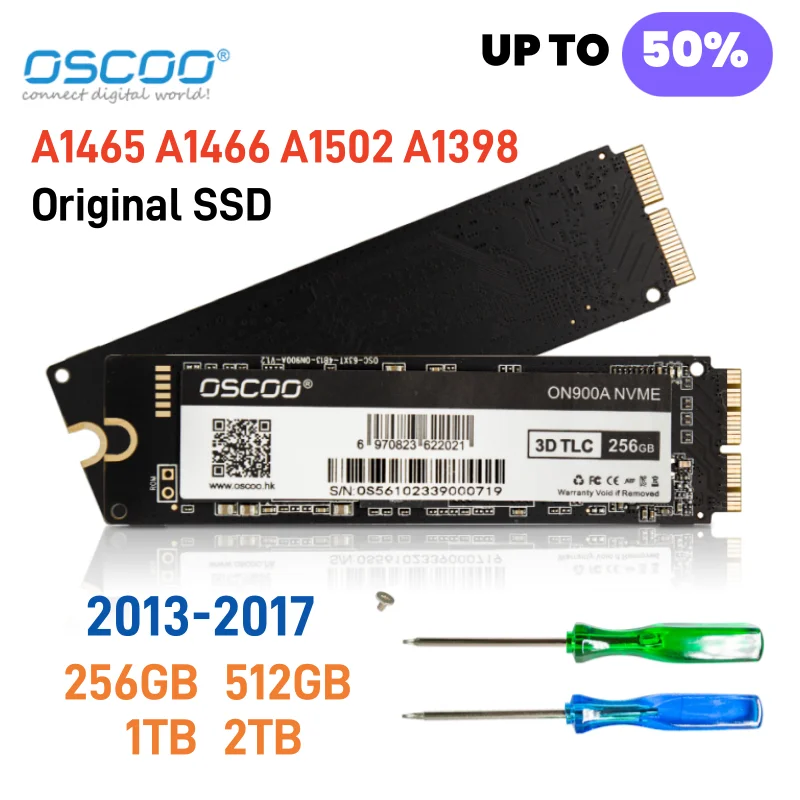 OSCOO 256GB 512 GB 1TB M2 PCIE NVME SSD za rok 2013 2015 MacBook Pro sietnicu A1502 A1398 MacBook Air A1465 1466 SSD IMAC A1419 SSD