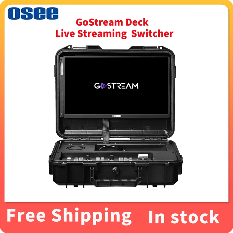 OSEE GOSTREAM DECK DECK All-in-One LIVE Streaming s NDI Upgradovateľnou viacprotivou smiešnou prehliadkou Video Mixer Prehierka Player Player Player