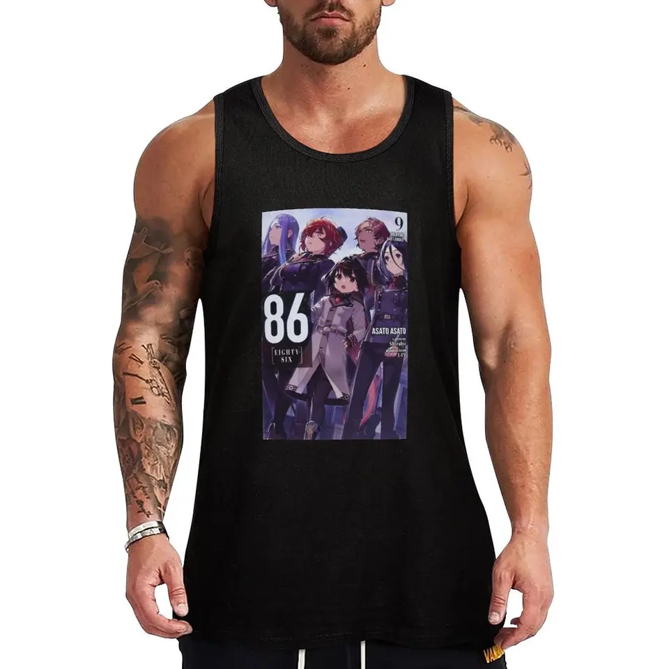 Osemdesiat šesť 86 anime Tank Top Tričko Pánske kulturistika
