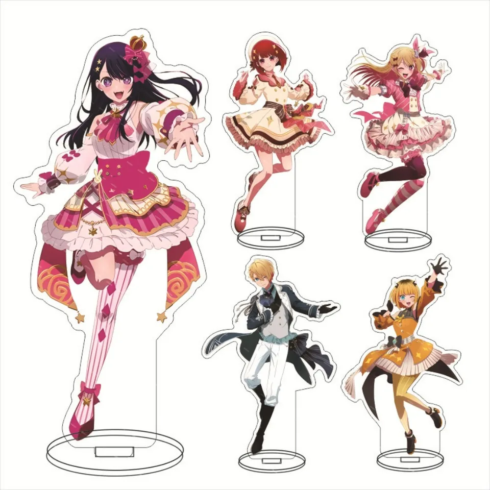 Oshi no Ko akrylic stojan Ruby Hoshino Ai Aqua Anime Keychain Dámske zbierka Zbierka Zobrazenie roztomilého ozdoba Accesorios priateľ darček