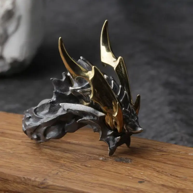 Osobnosť Punk Dragon Quest Rings Rings Unikátny dizajn Dragon Head Ring for Men Darče