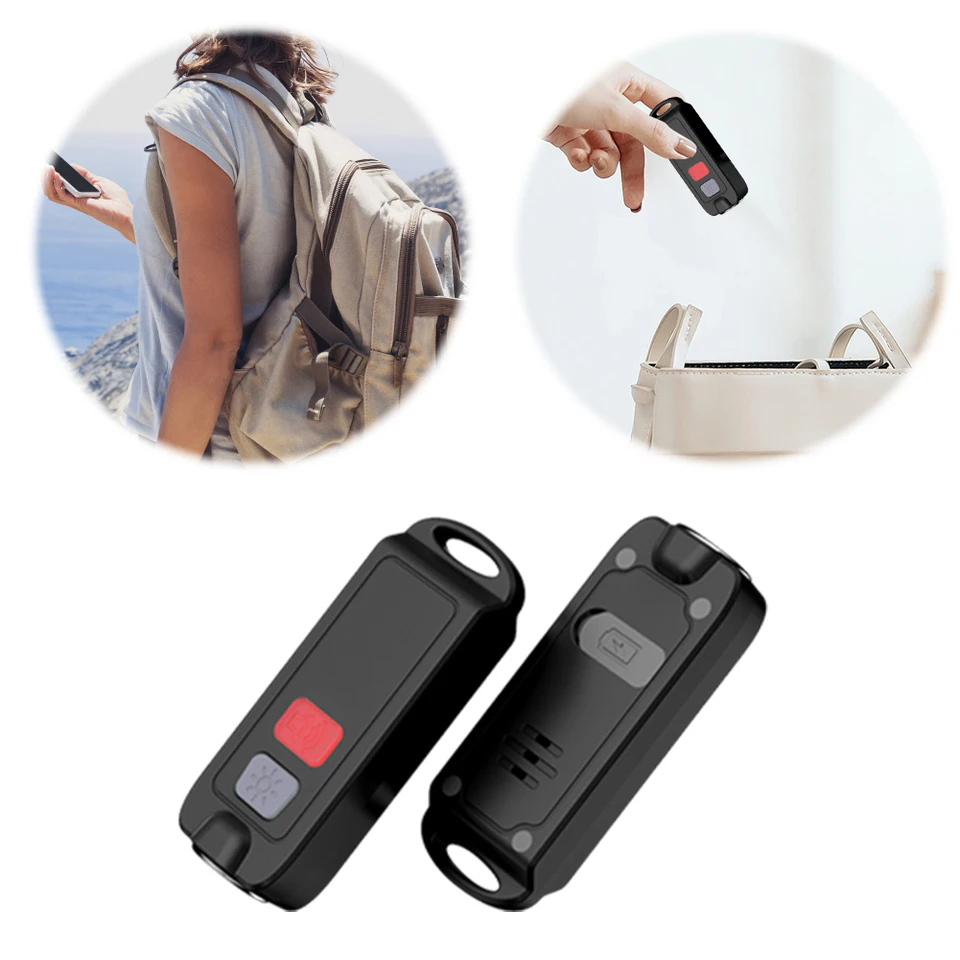 Osobný alarm 130 dB Self obrana alarm s LED svetlami bezpečnostný alarm nabíjateľný pre ženy staršie deti Nočné bežky