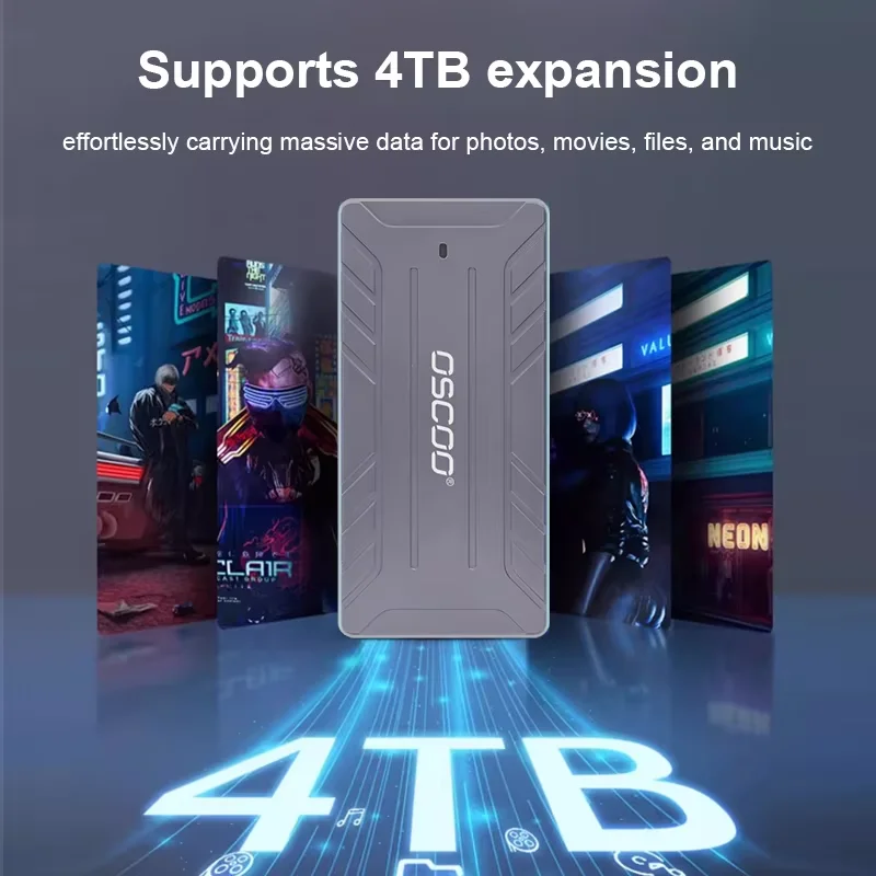 OSOCO XT6 Prenosný M.2 NVME SSD CONSORSURE USB 4.0 TYP-C Prenosová rýchlosť 40 GBPS Kompatibilné M.2 2242/2260/2280 SSD Až 4TB