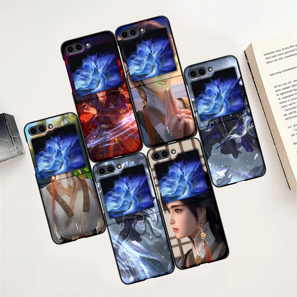 Ostrov Siliang Case pre Samsung Galaxy Z flip6 flip5 čierny tvrdý kryt Z Flip 5 6 Bag mobilný telefón Zflip5 Zflip6 Coque
