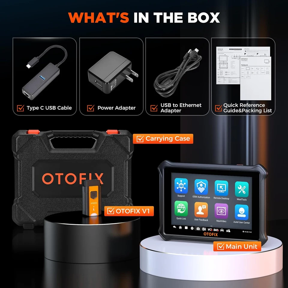 Otofix D1 Lite Automotive OBD2 Scanner 2 -ročná aktualizácia obojsmerného ovládania Všetci systémový diagnostický skenovací nástroj FCA SGW Can FD & Doip