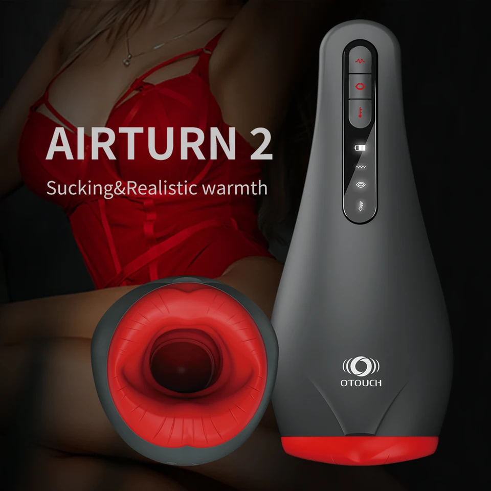 OTouch Airturn 2 sacie mužský masturbator sex hračky 18 Skutočná vagina mačička kohút sania vibrátorov Men Masturbácia 3 in 1 Dospelý tovar